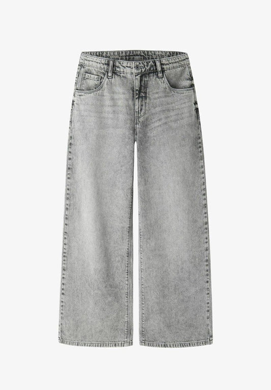 Grey denim baggy jeans