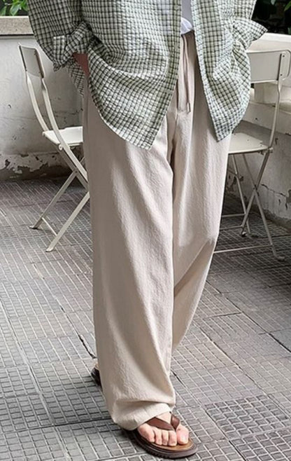 Beige linen trouser