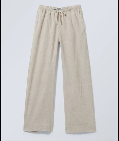 Beige linen trouser