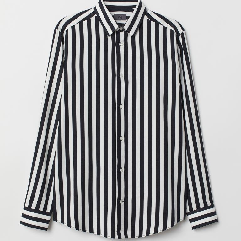 White & Black Strip Shirt