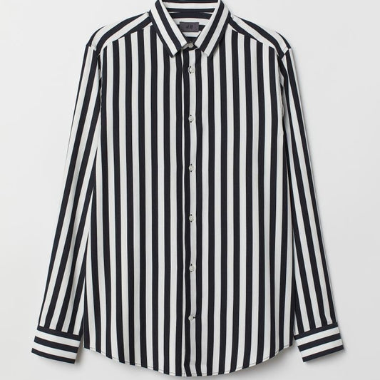 White & Black Strip Shirt