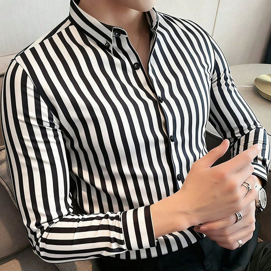 White & Black Strip Shirt