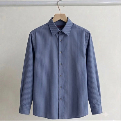 Steel Blue Stripped Shirt
