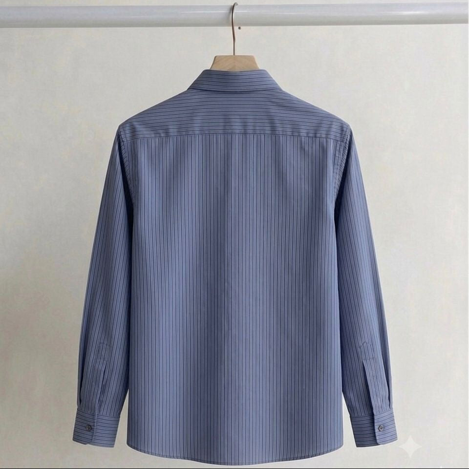 Steel Blue Stripped Shirt