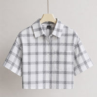 Cropped Check Shirt