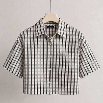 Cropped Check Shirt