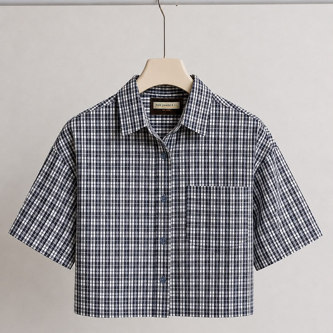 Cropped Check Shirt