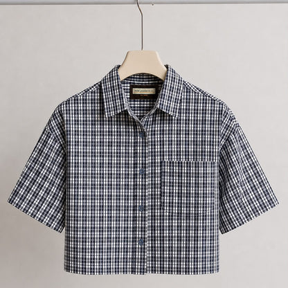 Cropped Check Shirt