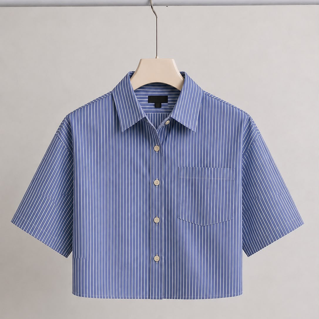 Cropped Check Shirt