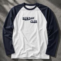 White And Dark Blue Raglan Full Sleeve Shirt