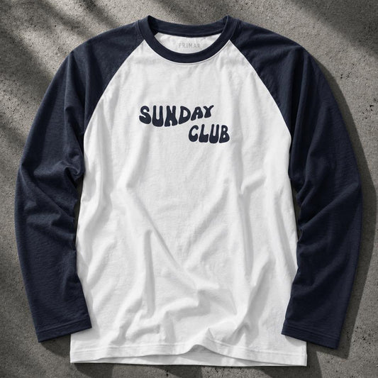 White And Dark Blue Raglan Full Sleeve Shirt