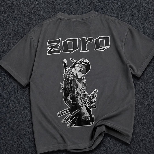 Zoro Printed Anime Drop Shoulder Tee