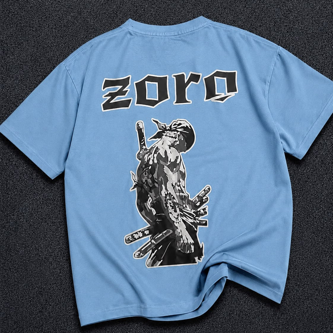 Zoro Printed Anime Drop Shoulder Tee